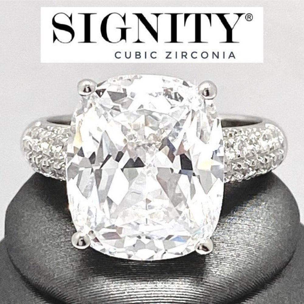 925 Sterling Silver, Signity Diamond CZ Ring